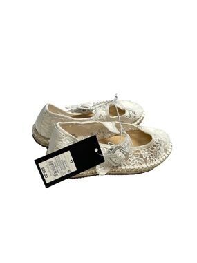 art class White Lace Espadrille Flats